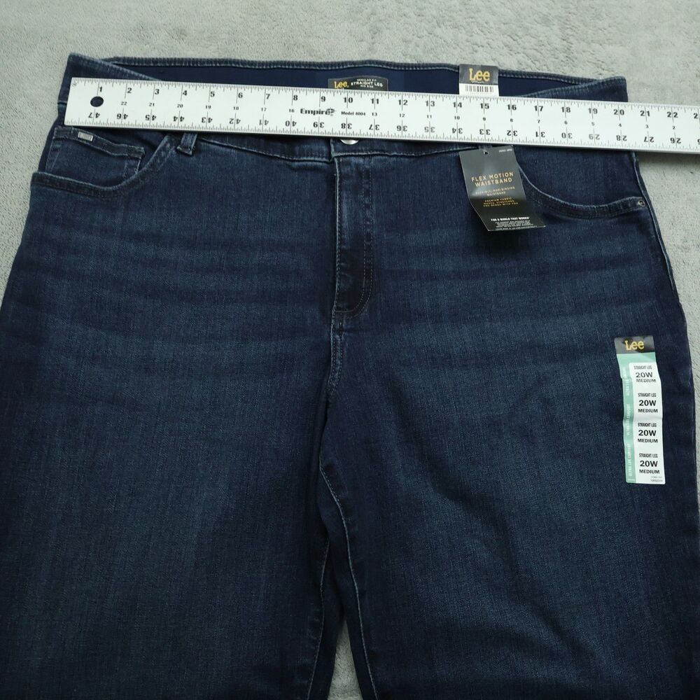 Lee Plus Jeans Women's Size 20W High-Rise Flex Straight Leg Denim 31" Inseam NWT - Picture 15 of 16